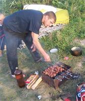 На природе.