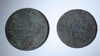 пол копейки серебром 1842 год и полушка 1735 года