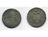 Серебренный рубол Екатерины 2  1777 год