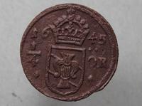 Шведская монета 1645 год