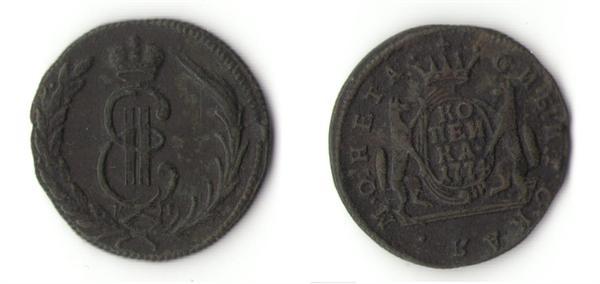 Копейка 1774 г К.М.