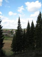 90 лет назад леса тут не было и за речкой Чащиха село было как на ладони