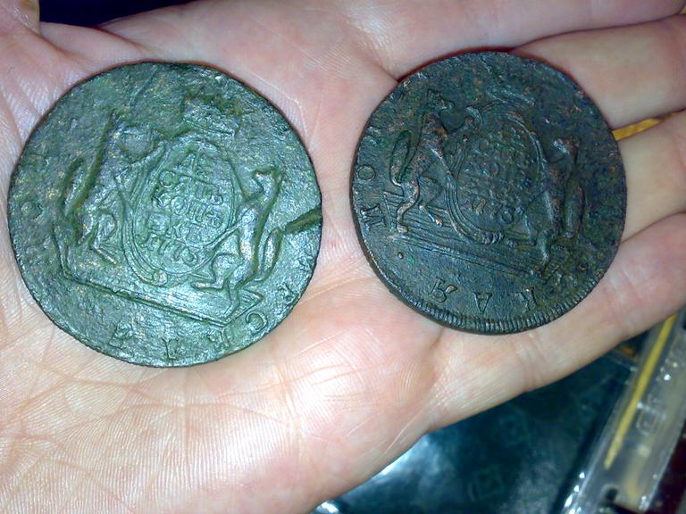 20 копеек 1773-десятиками.