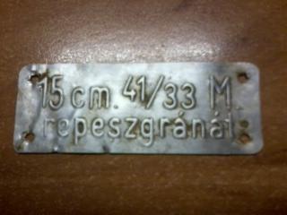 15 cm. 41/33 M. repeszgránát
