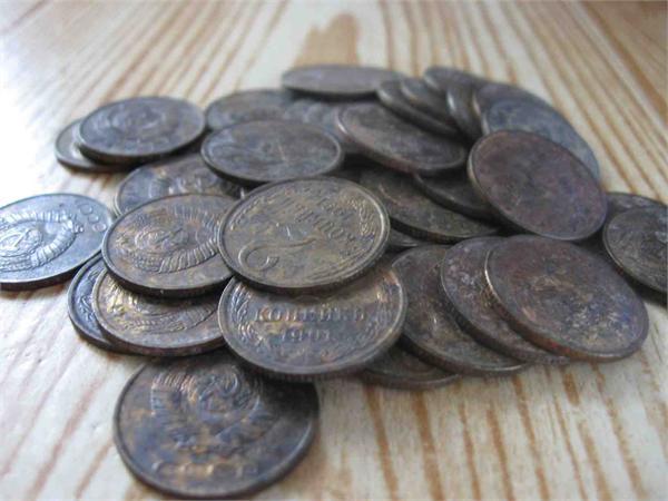 кучка 2х копеечных монеток 1991года 