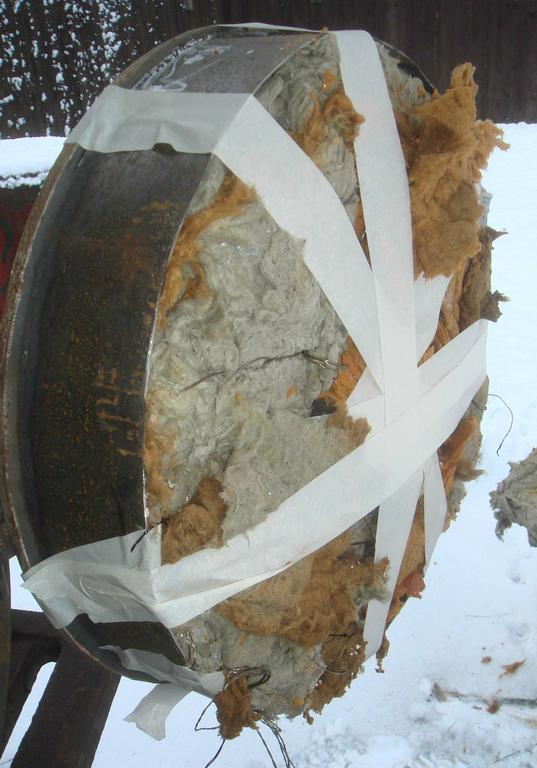 Утепление двеци Изготовление реактора для реставрации в углеродной среде железных артифактор фото 8