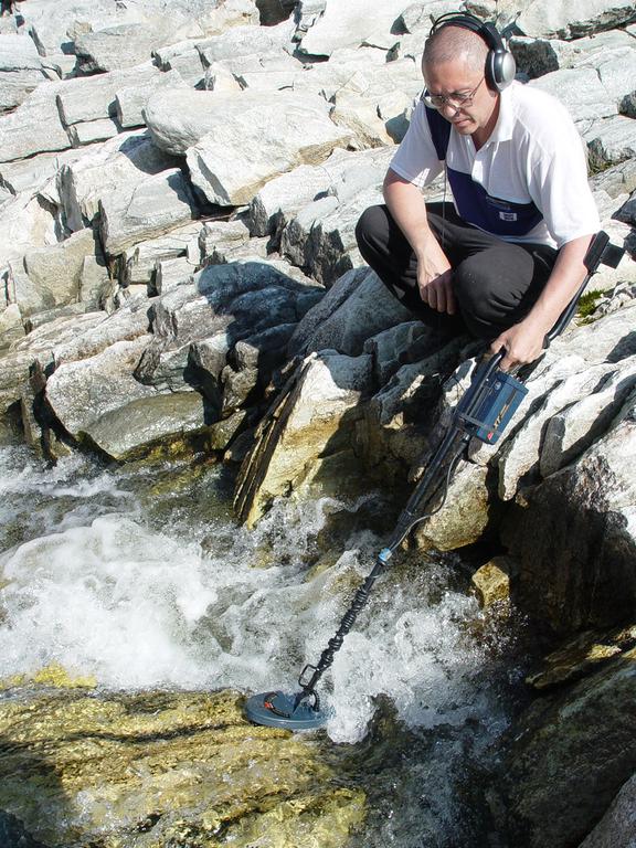 Всё, самородка больше нет в трещине. Мы не смогли его поймать