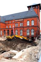 Место где был найден клад находится во дворе старого почтового отделения в городе Грайфсвальд