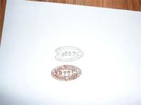 Инвентарные бирки.