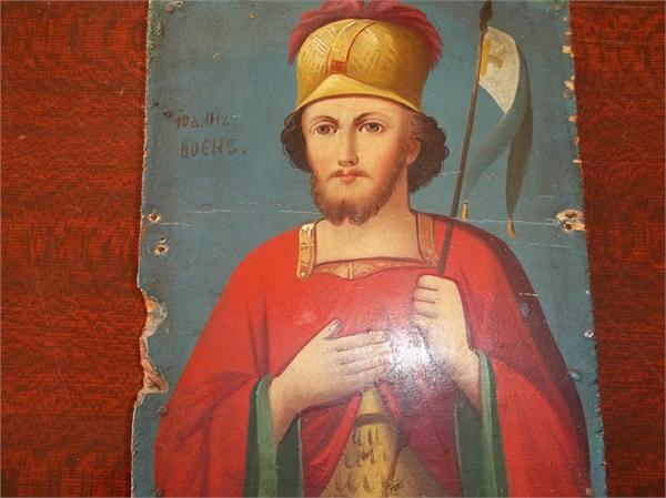 Икона Иоан воин:дерево.