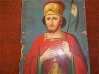 Икона Иоан воин:дерево.