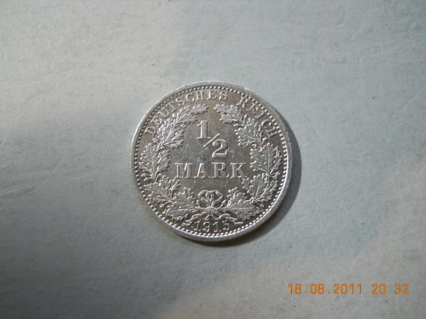 1/2 марки 1915 год. Германия.