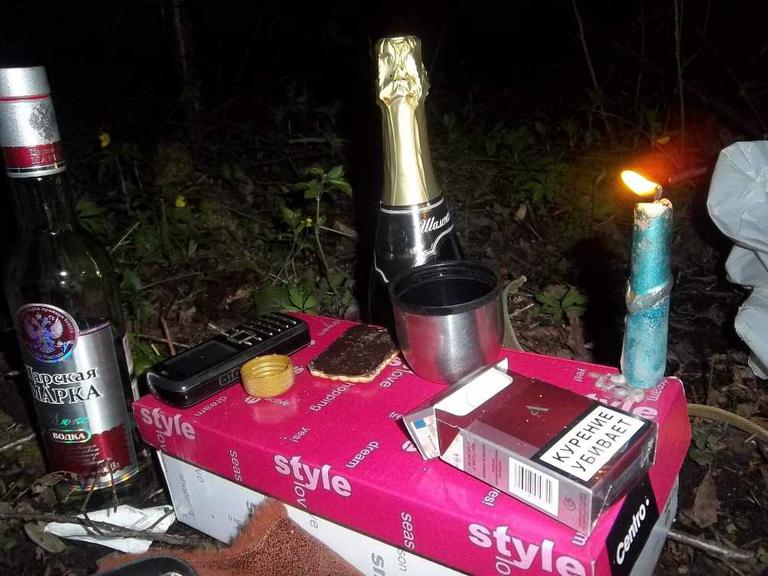 Ужин при свечах (лесной вариант)