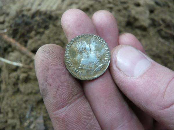 Гривенник 1747 года. Аверс.