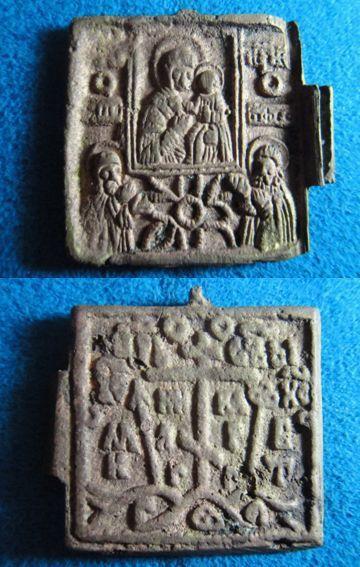 Маленькая медная иконка. p.s. 19 век.