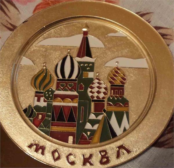 Тарелочка СССР с эмалью