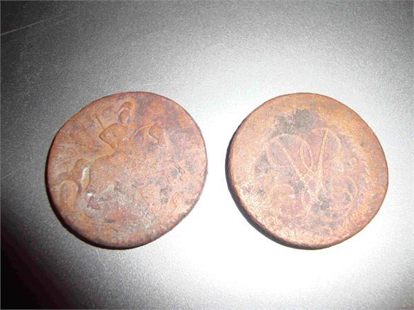 Копейки Елизаветы 1757г. и 1759г.