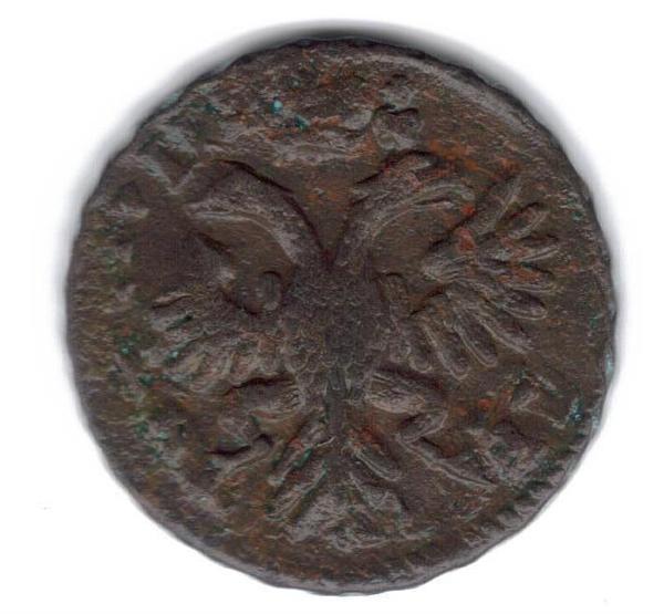 перечекан с копейки петра денга1731