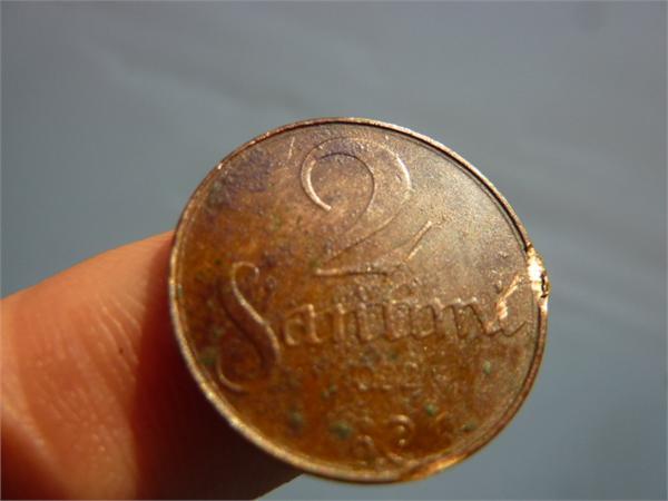 2 сантима 1922года