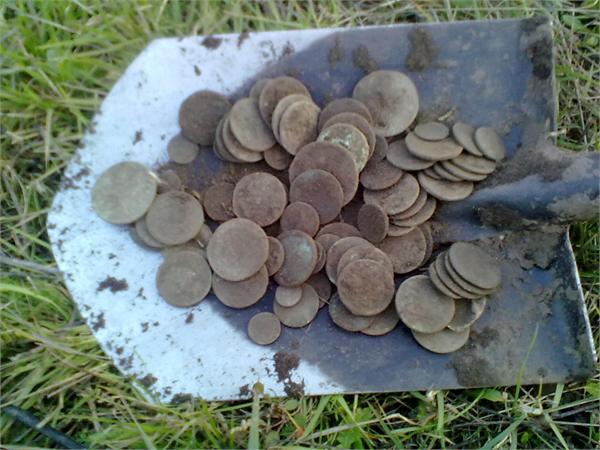 Монеты,найденные мною за 3 часа.