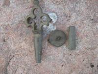 Самоварный кран,пуговка,непонятный колпачек (всё латунь)-ЦВЕТМЕТ КОРОЧЕ :)