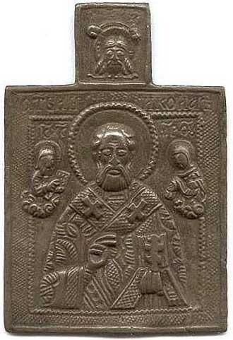 Святитель Николай Чудотворец. 17 век. 65ммх43мм.