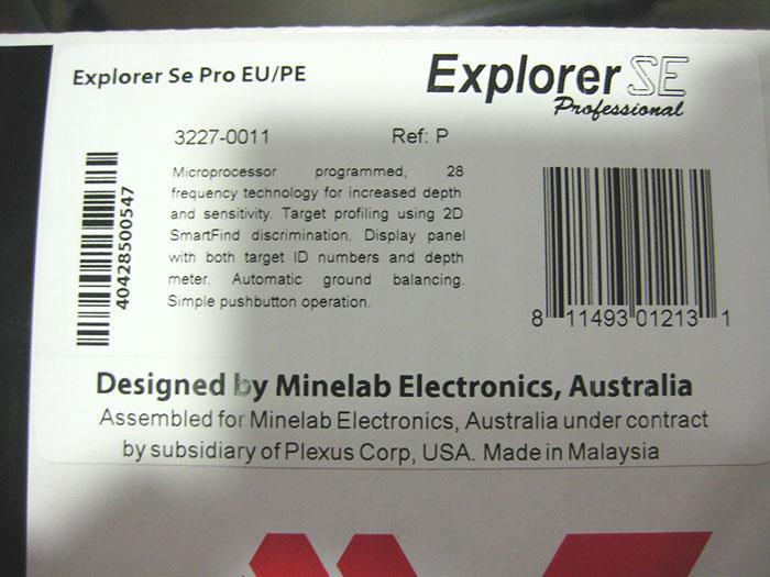 Этикетка на коробке explorer