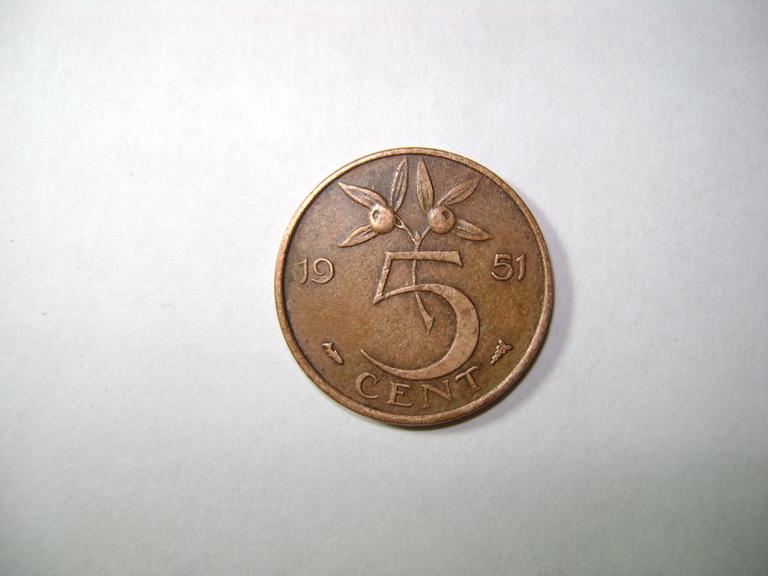 5 центов(Нидерланды) 1951г.