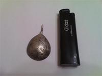 кусок серебреной ложки узоры походу ручной работы